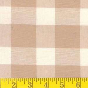  58 Wide Homespun Picnic Check Tans Fabric By The Yard 