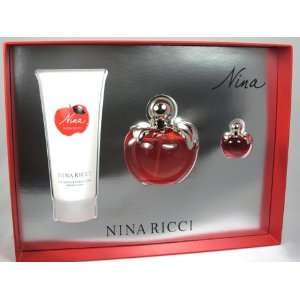 Nina By Nina Ricci Ladies 3 Pc Gift Set 3.4 Oz Body Lotion, Mini + 2 