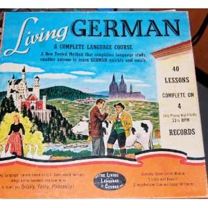 LIVING GERMAN   4 RECORD SET  10 inch vinyl lps. A COMPLETE LANGUAGE 