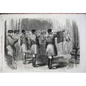  1861 Opening Parliament Trumpeters Majesty Queen Print 