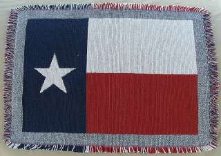 Texas Flag Throw, Woven Cotton Jacquard  