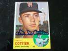   1986 Seattle Mariners Line up card signed Manager Chuck Cottier  