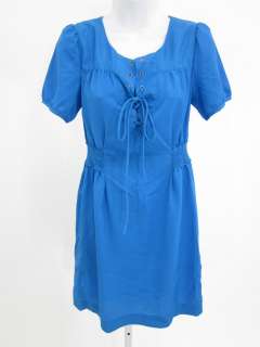 BANANA REPUBLIC Blue Short Sleeve Knee Length Dress 4  
