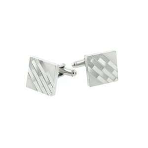  Diamond cut cufflinks with presentation box. Made in the 