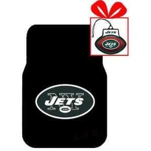 Set of 2 NFL Licensed Universal Fit Molded Front Rubber Floor Mats and 
