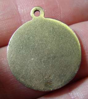 Old 10k Gold St Christopher Medal/Pendant/Charm Saint  