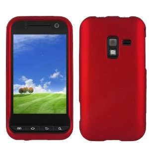  Samsung Conquer 4G Rubberized Hard Case   Red Cell Phones 