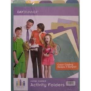  Day Runner Color Coded Activity Folders, Pack of 5 Office 
