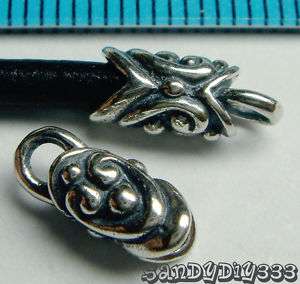 BALI STERLING SILVER LEATHER CORD END CAP 3mm N494  