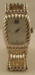 Estate Judith Ripka Sterling Silver Quartz Watch 925 JR  