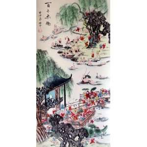    Original Big Chinese Watercolor Painting Kids 