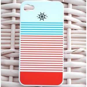  Apple iPhone 4G/4S Multi Colored Striped Naval Style Hard 