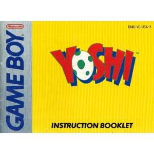  Yoshi GB Instruction Booklet (Nintendo Game Boy Manual 