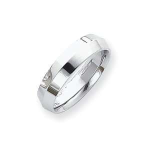  Palladium 6mm Knife edge Wedding Band Ring Size 5 Jewelry