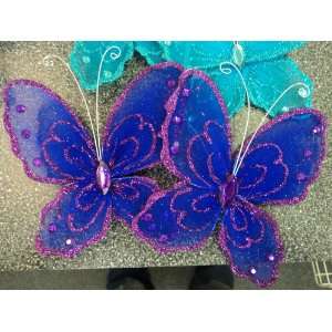  12 pc 6 Nylon Butterflies Your Choice of Colors 