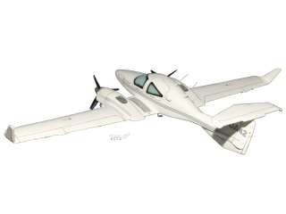 Diamond DA42 Twinstar Wood Desktop Airplane Model  