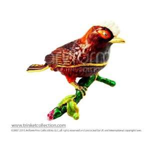   Endangered Species Hawaiian Bird Handmade Jeweled Metal & Enamel