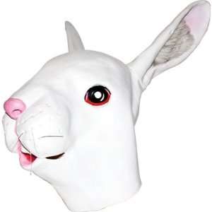   Rabbit Mask Full Face Rubber Latex Albino Bunny Mask Toys & Games