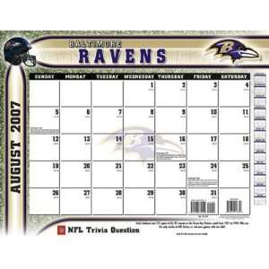   Ravens 2007   2008 22x17 Academic Desk Calendar