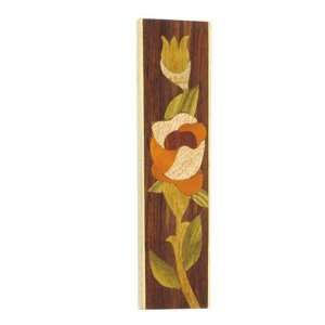  Large Wooden Inlaid Mezuzah Case   Rose Brown   Fits 12 cm 