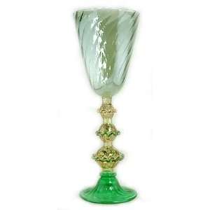 Venetian Style Hand Blown Glass Goblet 10   V213  Kitchen 