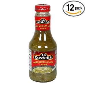 La Costena Salsa Verde Green Mexican Sauce, 16 Ounce Cans (Pack of 12 