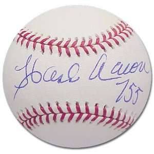 Hank Aaron 755 Autographed Baseball 