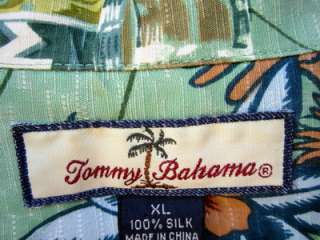 TOMMY BAHAMA HAWAIIAN SHIRT CIGAR LOUNGE SWING CLUB COCKTAILS POKER XL 