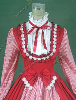 Victorian Gothic Lolita Dress Ball Gown Prom Steampunk Punk D190 L 