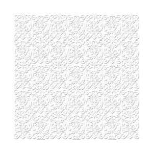  Bazzill Embossed Cardstock 12X12 Trellis/Bazzill White 