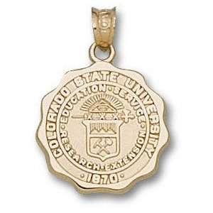  Colorado State Rams Solid 10K Gold Seal Pendant Sports 