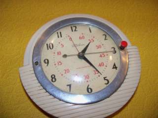 Telchron electric kitchen wall clock 1950s Vintage NICE  