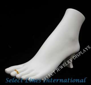 NEW White Foot Figurine Toe Ring Ankle Bracelet Display  