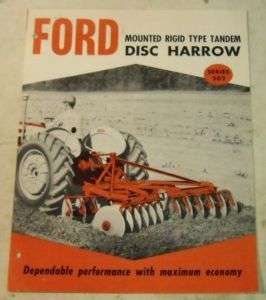Ford Tractor 1960 202 Series Disc Harrow Sales Brochure  