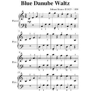  Blue Danube Waltz Strauss Big Note Piano Sheet Music 