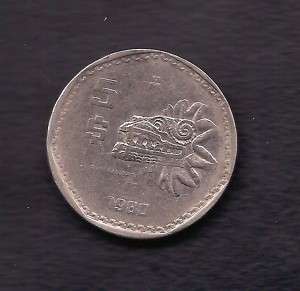 World Coins   Mexico 5 Pesos 1980 Coin Km# 485  