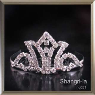 12 pcs Bridal Wedding Crystal Rhinestone Crown Tiara T2  