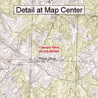  USGS Topographic Quadrangle Map   Culpeper West, Virginia 