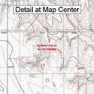 USGS Topographic Quadrangle Map   Redline Church, Kansas 
