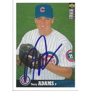  Terry Adams Signed Chicago Cubs 1997 UD CC Card Sports 