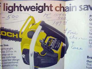 McCulloch Lightweight Chainsaw Brochure  