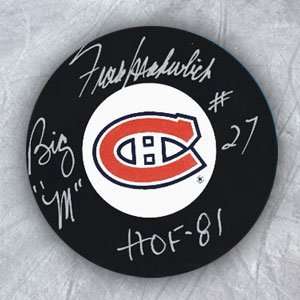  Frank Mahovlich Signed Hockey Puck   Montreal Canadiens 