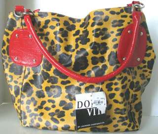 NEW Leopard Animal Print Purse Handbag Pocketbook Red  