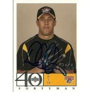   Dave Williams Signed Pirates 2003 UD 40 Man Card Sports Collectibles
