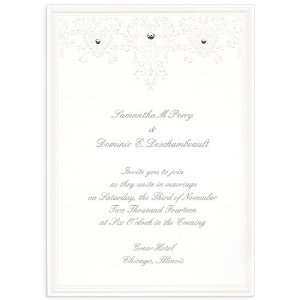  Printable Wedding Invitation   Iridescent Gem Pearl (50 