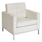   modern danish retro 1 seat flora sofa lc2 white italian full leather