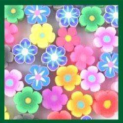 100 x mixed fimo Polymer Clay Flower Spacer Beads 8mm G  