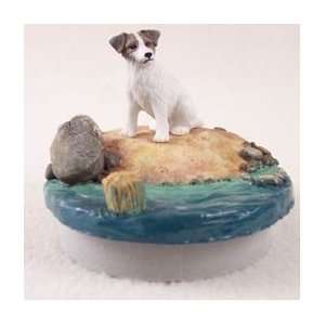 Brown & White Jack Russell Terrier w/Rough Coat Candle Topper Tiny One 