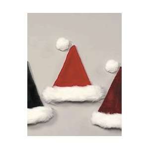   Plush Santa Claus Hat (Red) with White Long Hair Band Toys & Games