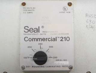 SEAL 210 COMMERCIAL HEAT LAMINATING DRY MOUNT PRESS  